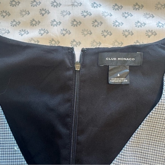 Club Monaco Pritha Gray and Blue Belted Dress - Picture 8 of 10